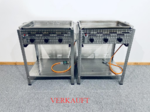 Nischik GmbH Industrieverwertung aus Kirchberg - K+F 0203 Edelstahl Gastro Imbiss Bräter Grill 3-flammig 11kW Gestell Stahlpfanne 